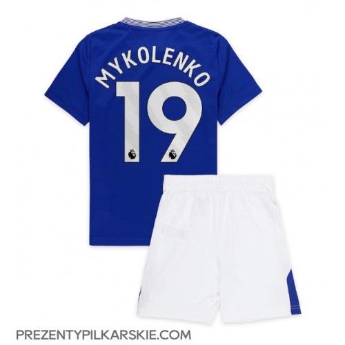 Stroje piłkarskie Everton Vitaliy Mykolenko #19 Koszulka Podstawowej dla dzieci 2024-25 Krótki Rękaw (+ szorty)